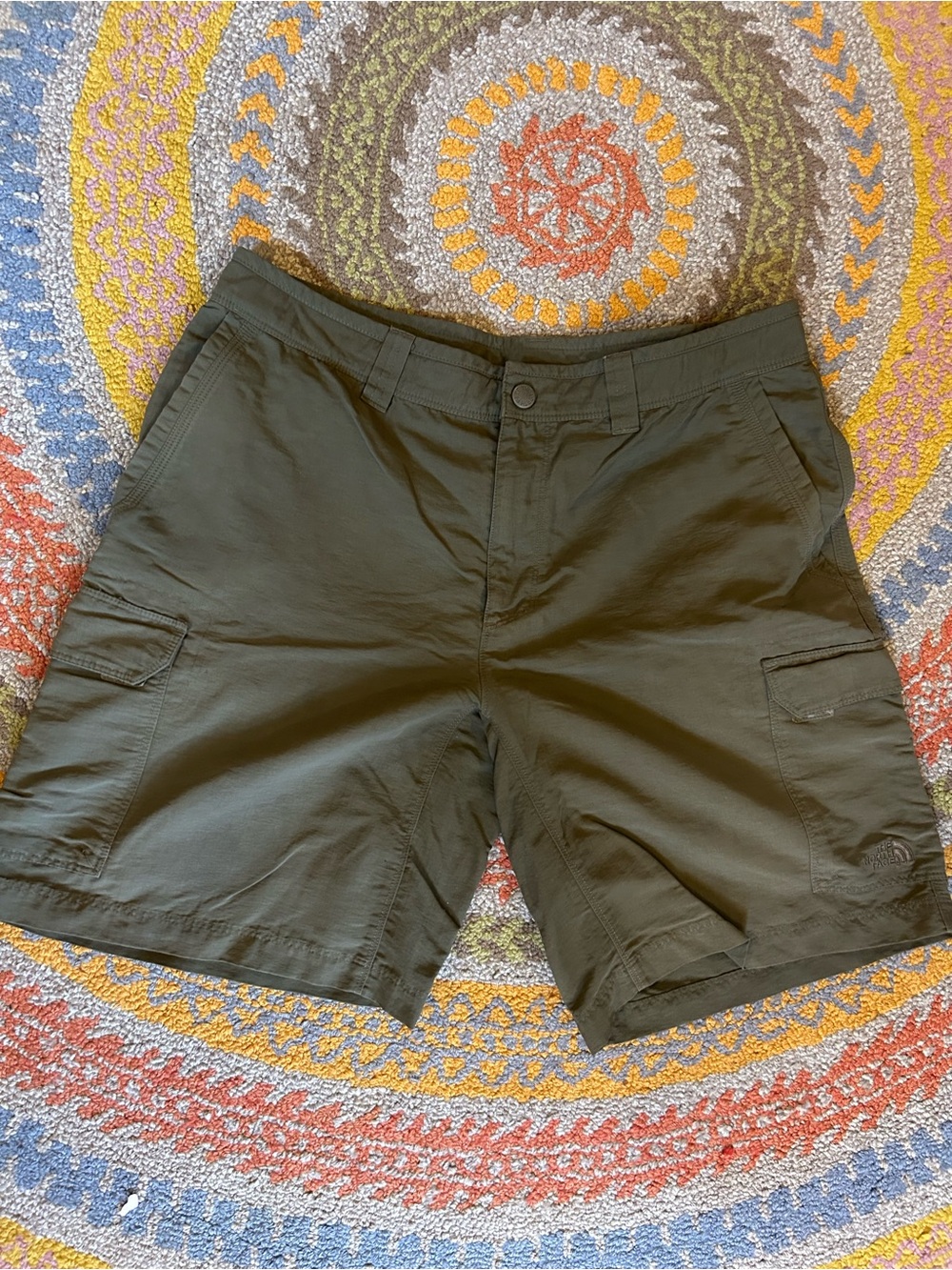 The North Face Olive Cargo Shorts for Men